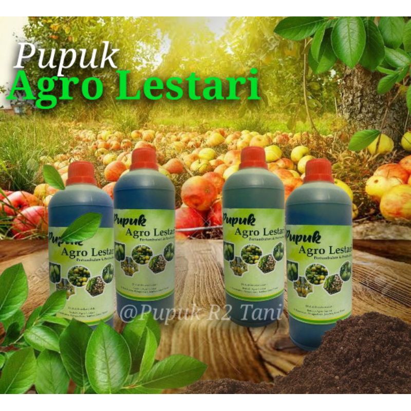 Paket 4 Botol } Pupuk Agro Lestari - Pupuk Organik Cair 1 Ltr
