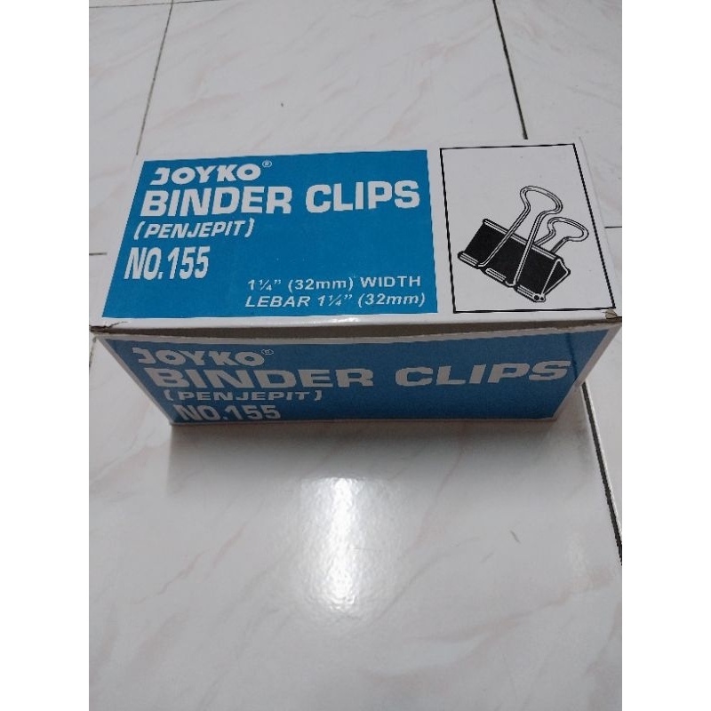 

BINDER CLIPS NO.155 JOYCO ISI 12 BOX