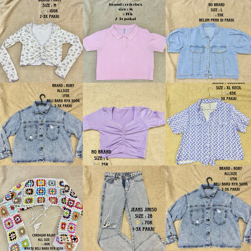 PRELOVED BAJU BRAND/NO BRAND