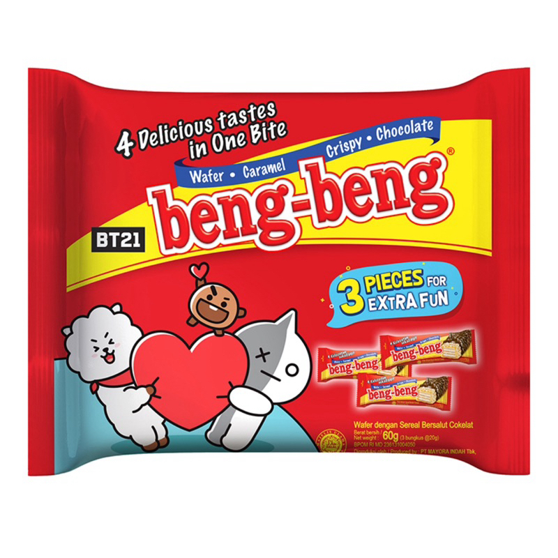 

beng-beng Wafer Rice Crispy Chocolate 3 x 20 g | beng-beng Share It Wafer Rice Crispy Chocolate 10 x 9,5 g