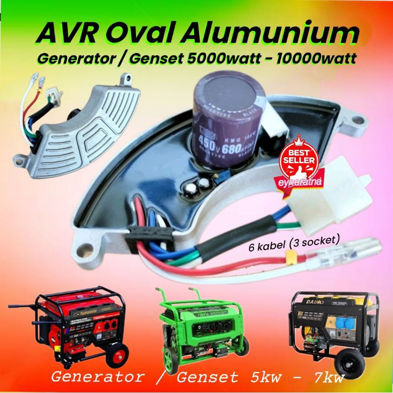 AVR genset 5000watt 65000watt 7000watt 8000watt 9000watt 10000watt / avr oval sabit alumunium jenset