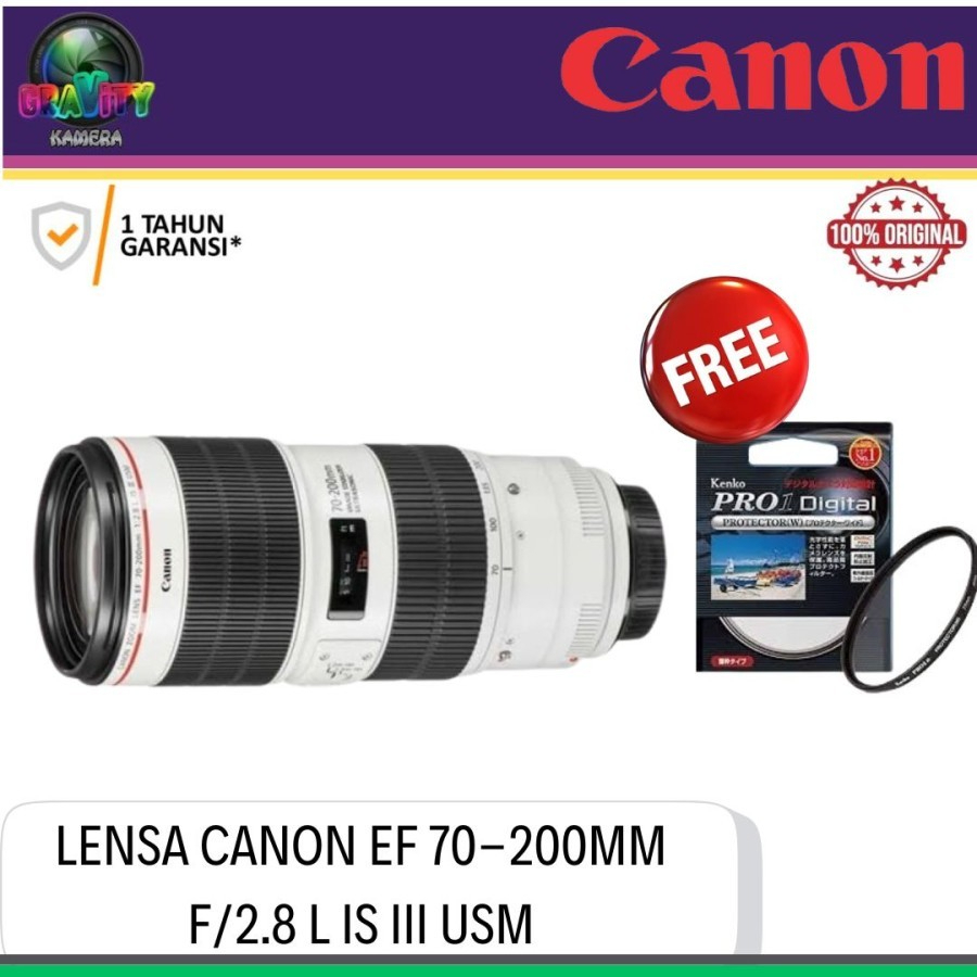 CANON EF 70-200MM F2.8L IS III USM / LENSA CANON EF 70-200MM F2.8L III