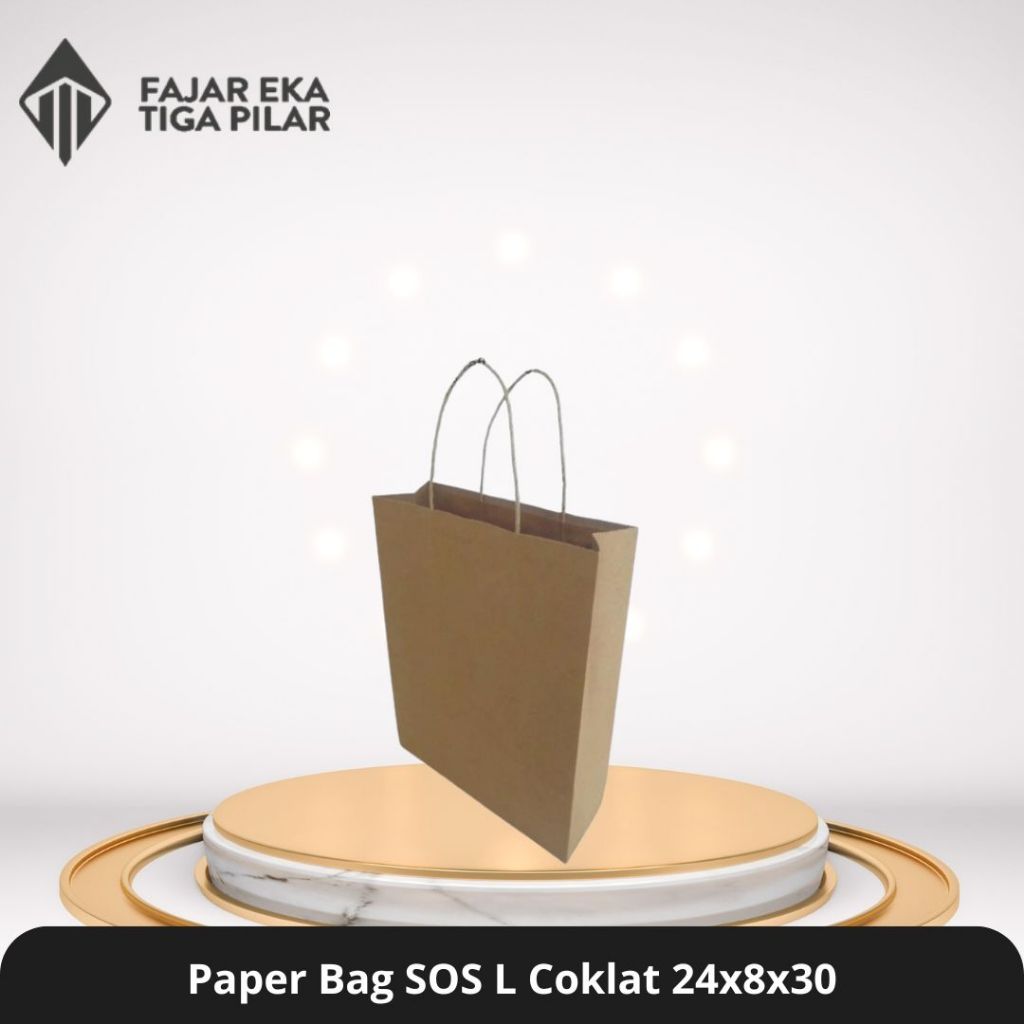 

Paperbag SOS L Coklat 24x8x30