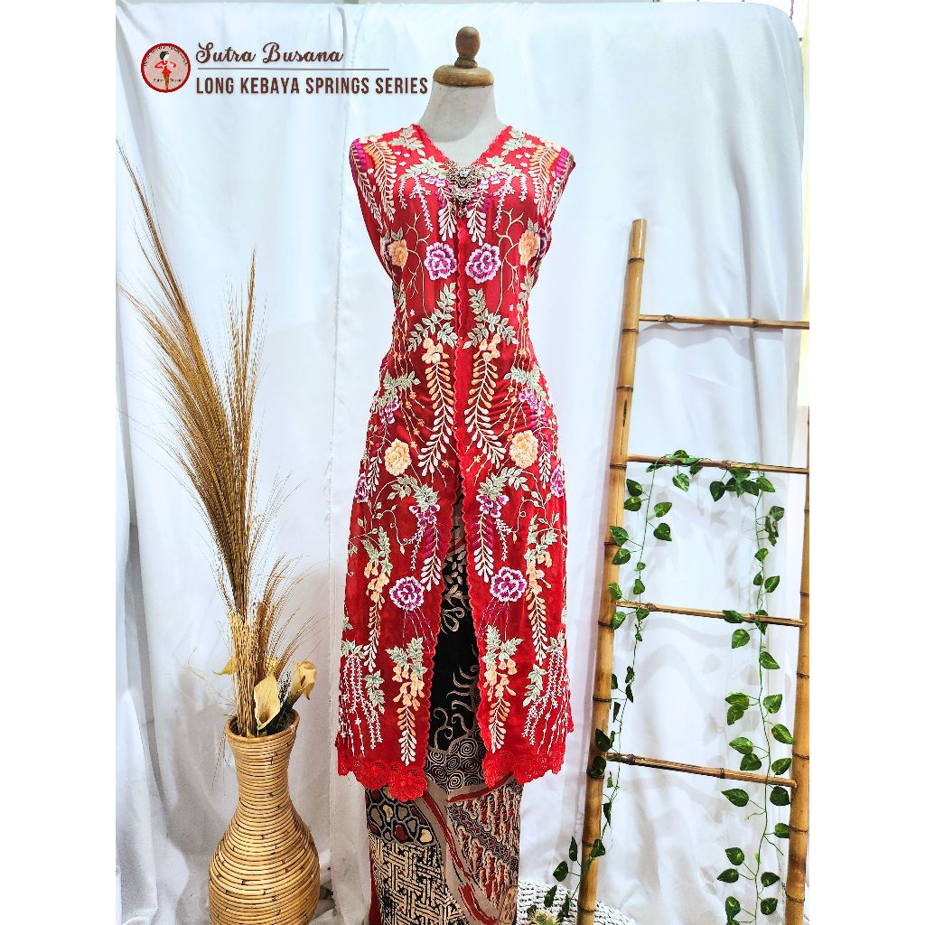 Pusat Bordir Tasikmalaya - Bahan Long Kebaya Panjang Bordir Spring Series