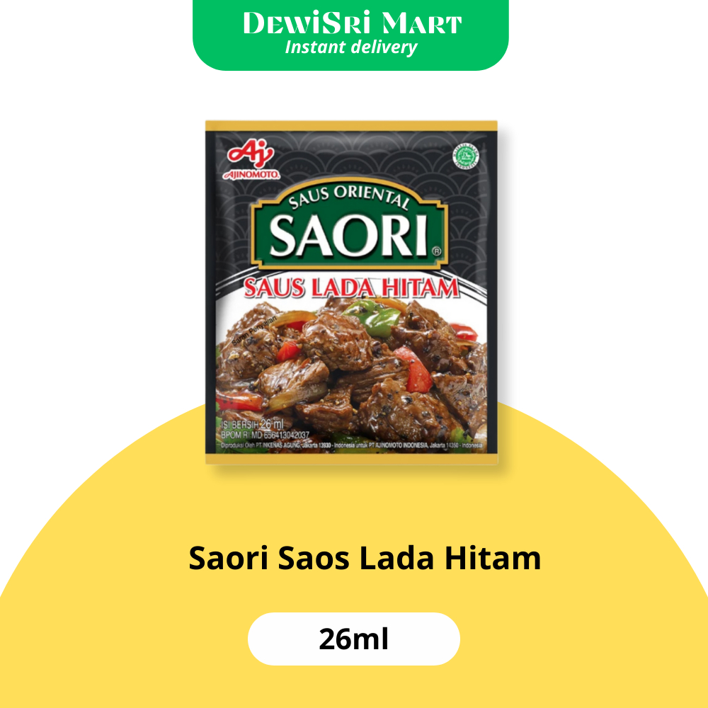 

Saori Saos Lada Hitam Sachet 26ml - Dewi Sri Mart