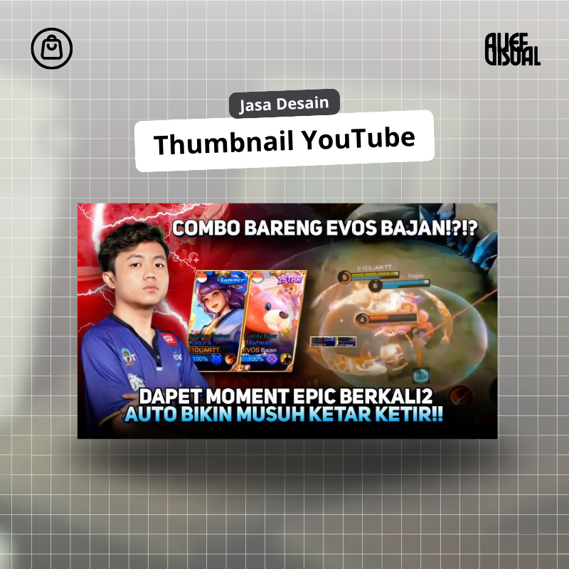Jasa Edit & Desain Thumbnail | Desain Thumbnail Youtube Gaming.