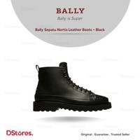 Bally Sepatu Nortis Leather Boots - Black