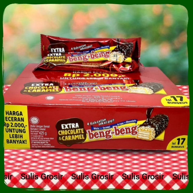 

beng beng extra chocolate caramel 25gr 1 Box isi 17 pcs