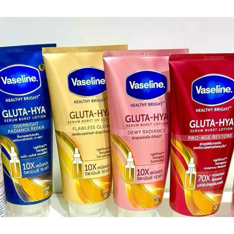 VASELINE GLUTA HYA THAILAND VASELINE HEALTHY BRIGHT GLUTA HYA/SERUM/LOTION/LOTION BADAN 300/330ml