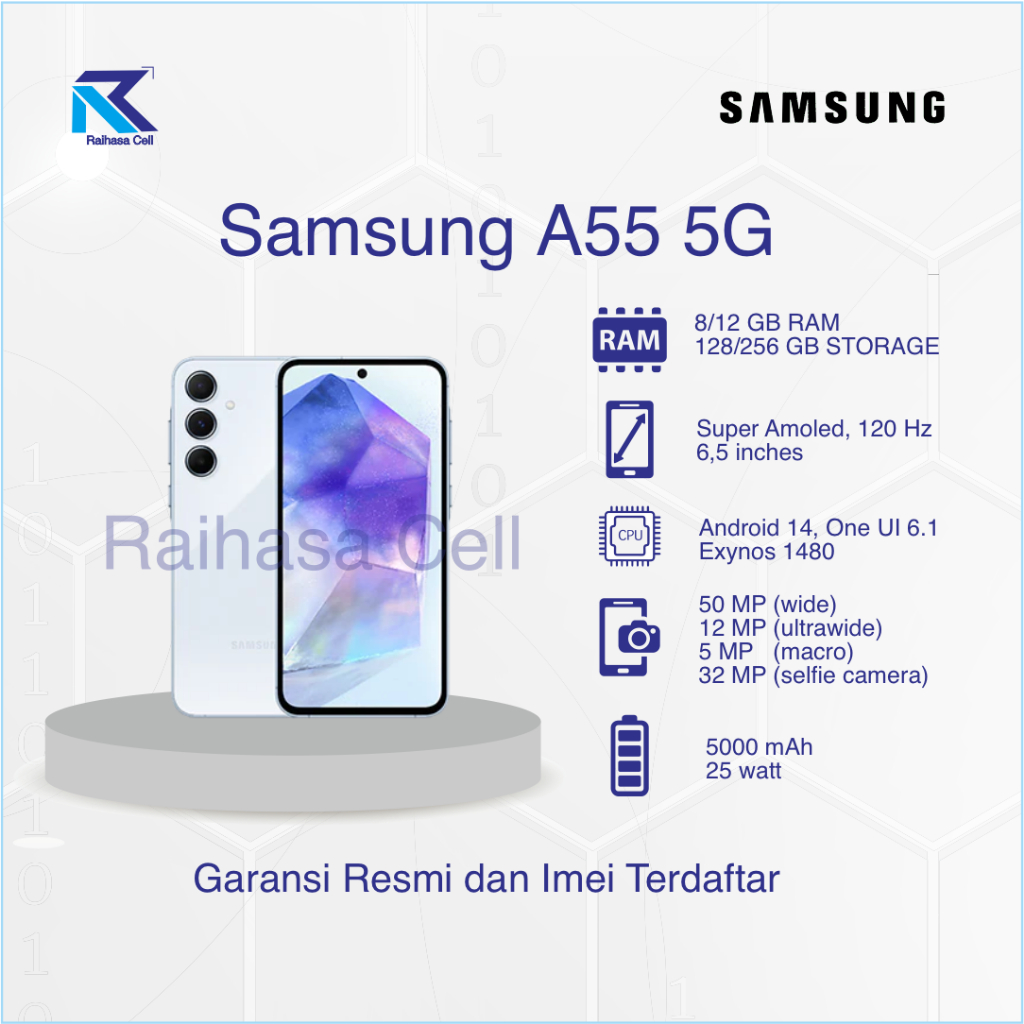 Samsung A55 12/256 GB Garansi Resmi