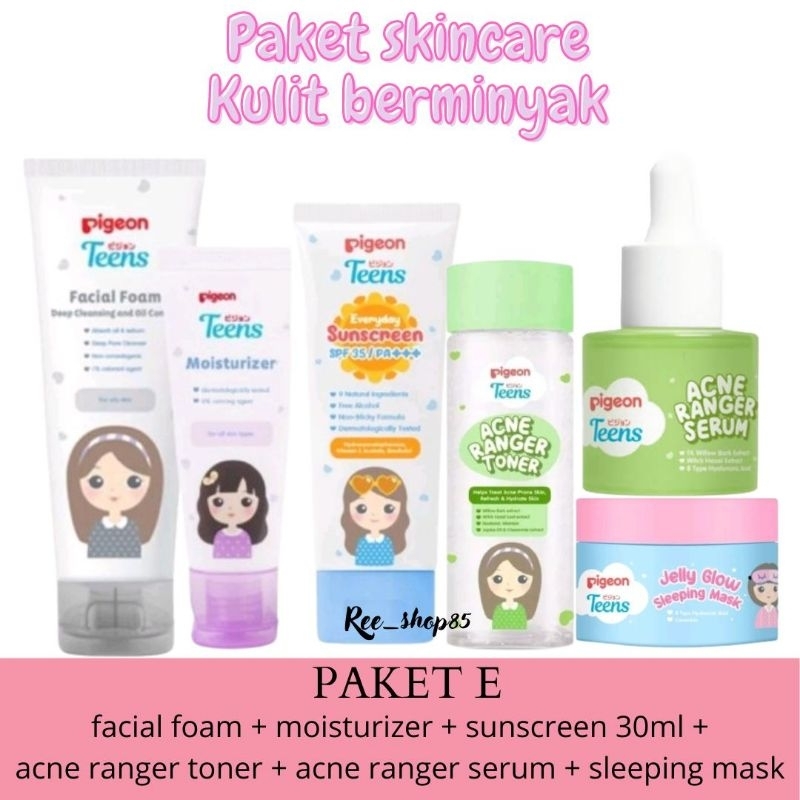 Pigeon Teens 1 Paket Lengkap Skincare Remaja Kulit Berminyak