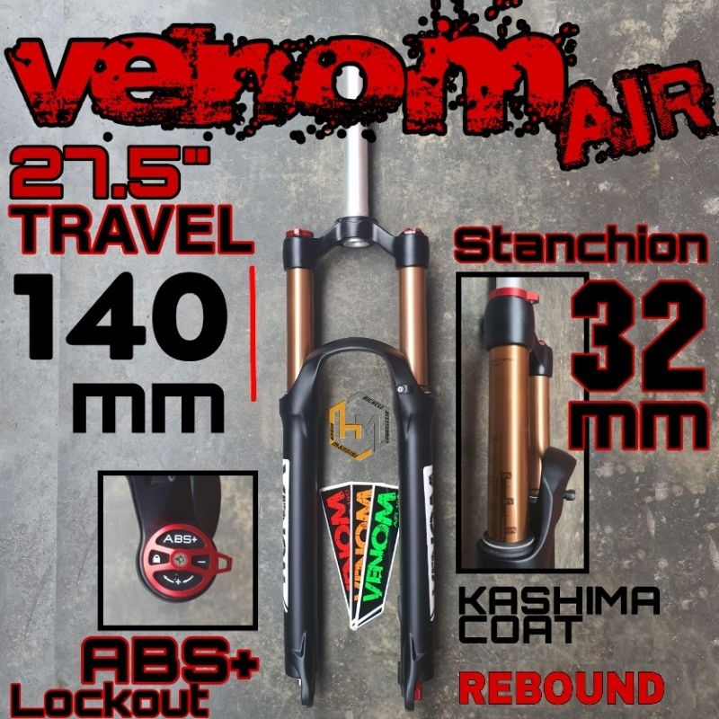 Fork Venom 27.5 140 mm travel 140 T140 T140mm Kashima Coat