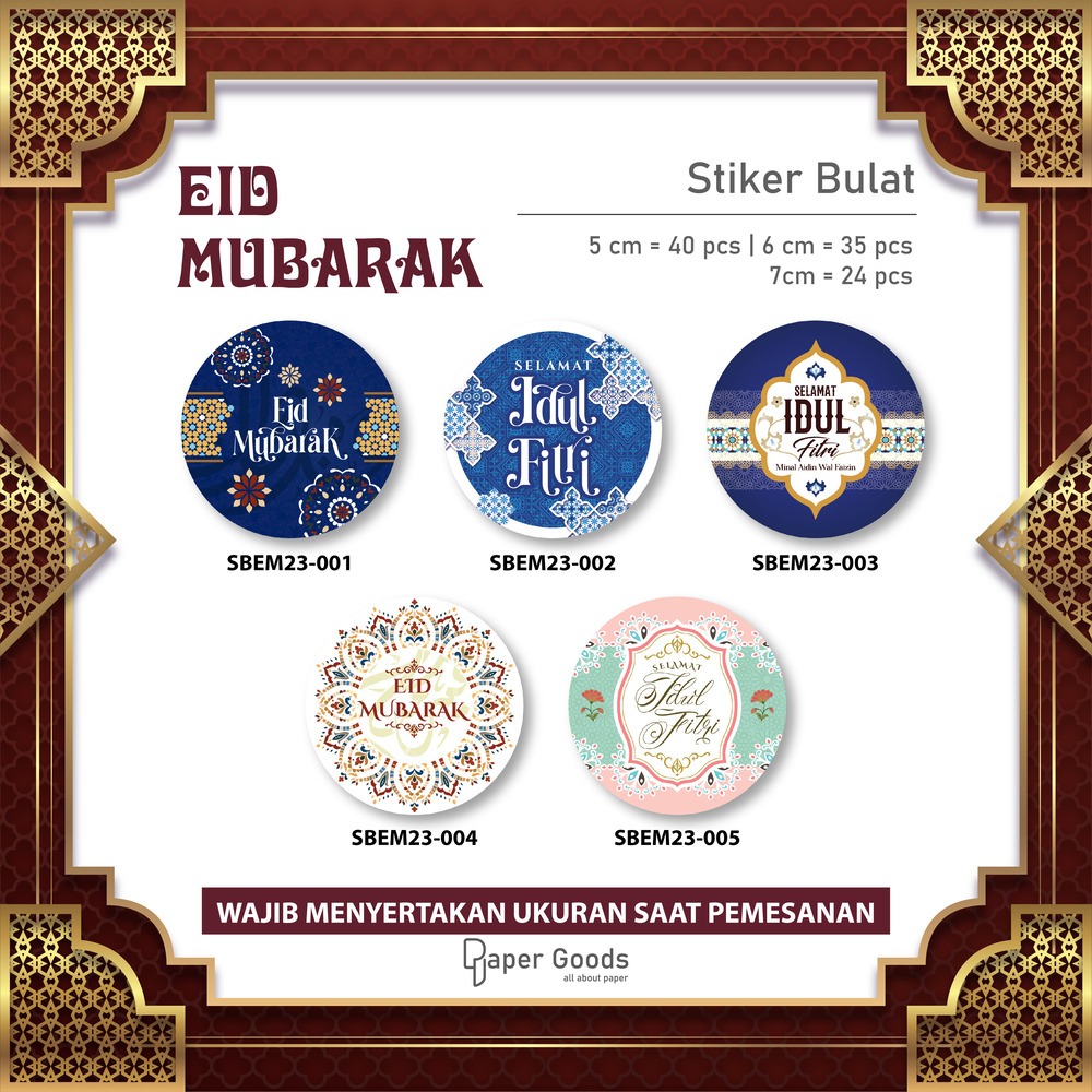 

Stiker Bulat Idul Fitri / Stiker Toples / Stiker Kemasan