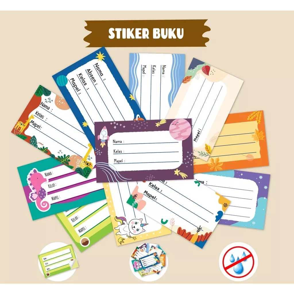 

Tashita Stiker Label Buku Pelajaran Sekolah