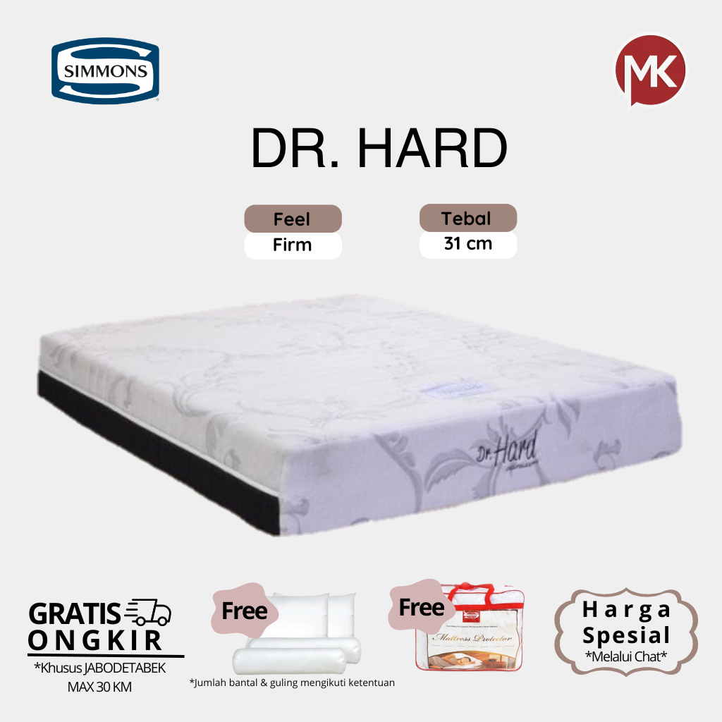 Kasur Latex 100x200 Simmons Dr. Hard Latex Firm 31 cm (Kasur Saja)