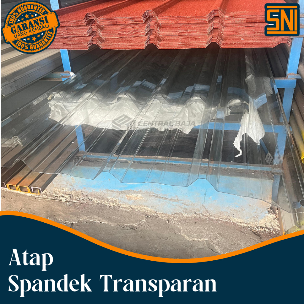 Atap Spandek Transparan Tebal 0.8