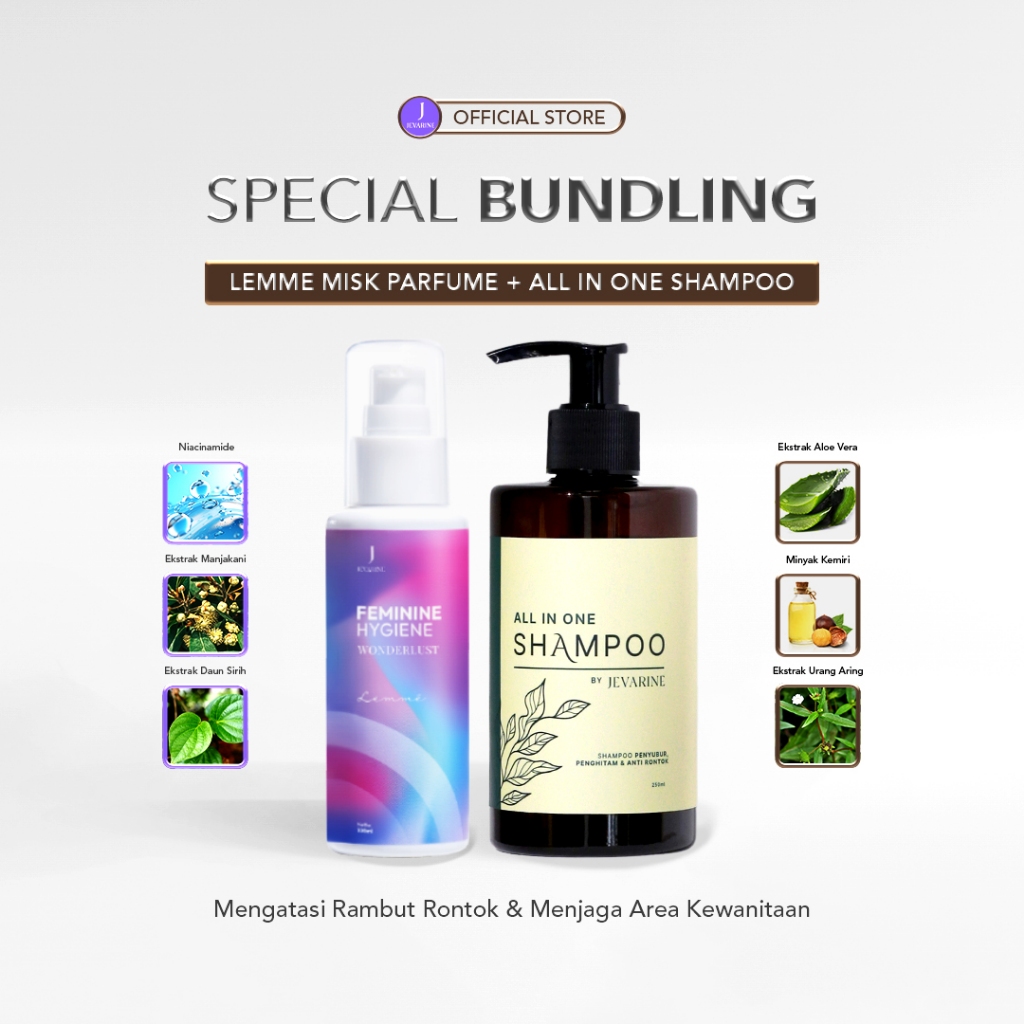 [Paket Bundling] Jevarine Feminime Hygiene + Jevarine All in One Shampo