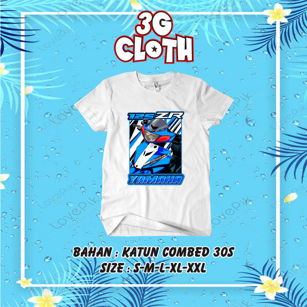 KAOS BAJU YAMAHA FIZR/KAOS YAMAHA ZR125 RACING PREMIUM