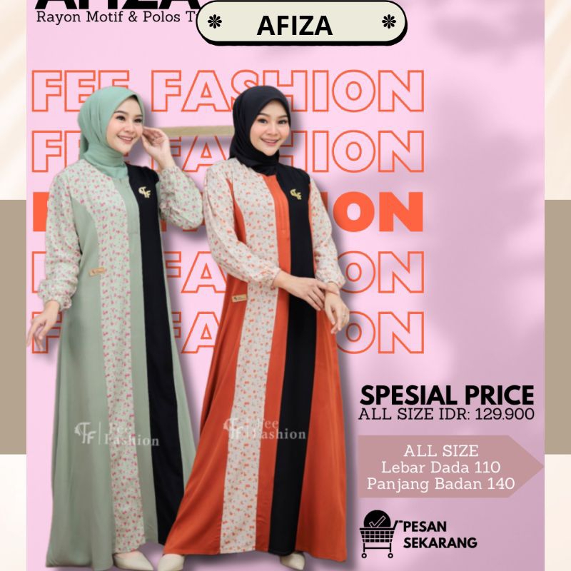 GAMIS RAYON ✓ AFIZA GAMIS FEE FASHION MATT RAYON PREMIUM TERLARIS BISA COD ✔️