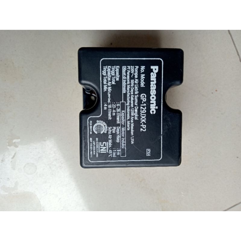 tutup kapasitor pompa air panasonic 125 original