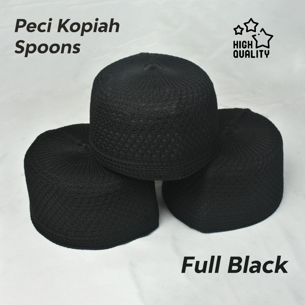 peci kopiah spons warna hitam polos harga terjangkau kualitas bagus