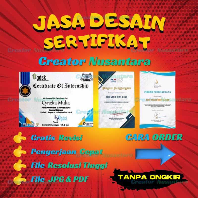 

Desain Sertifikat Online / Custom Sertifikat / Edit Sertifikat / Desain Sertifikat Murah