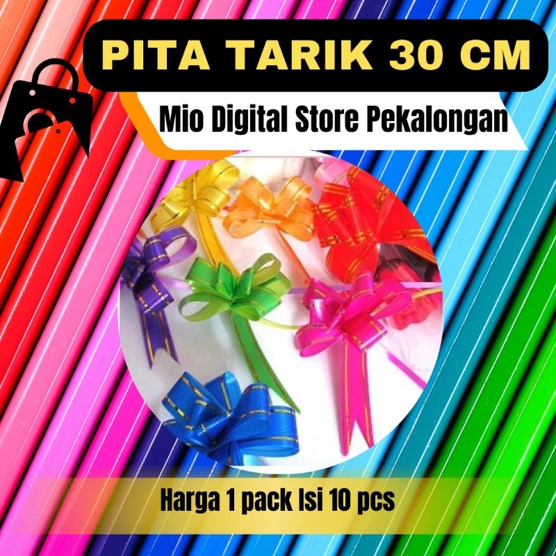 

(10 pcs) Pita tarik list emas Tanggung 18A/ pita kado Viral