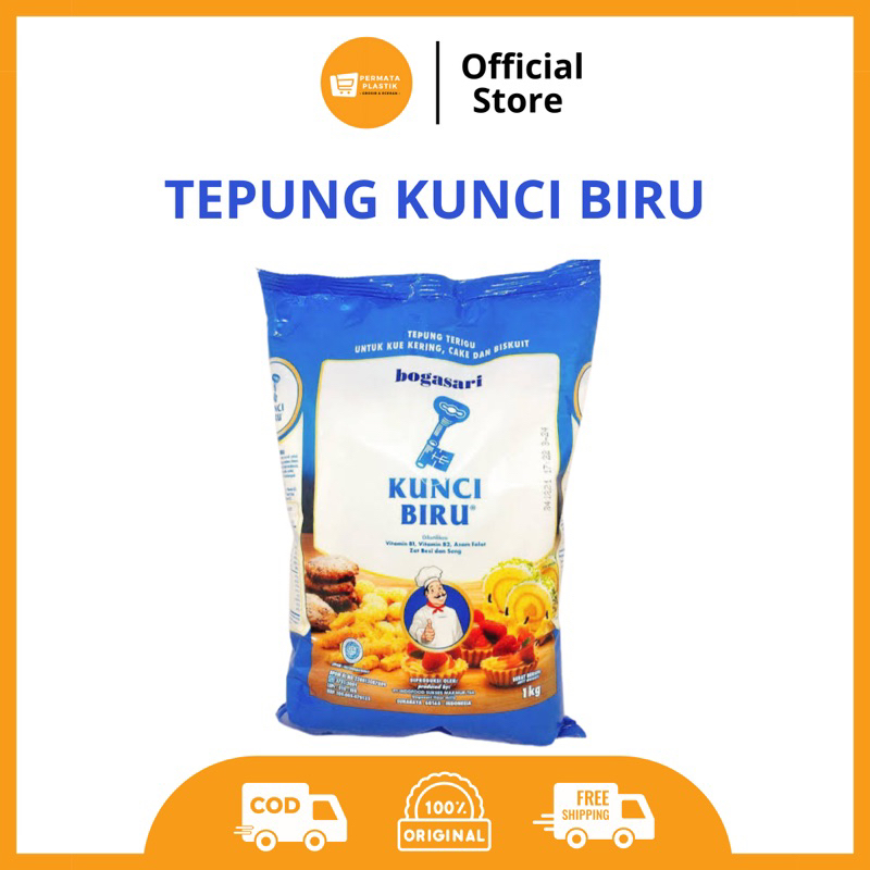 

Tepung Terigu Kunci Biru Protein Rendah 1 kg