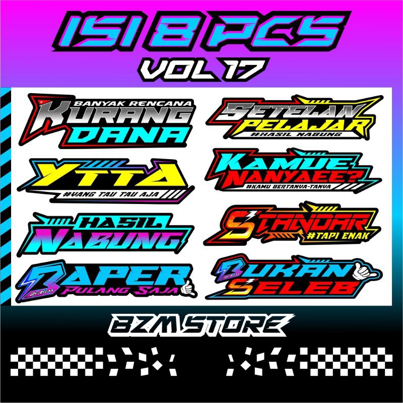 

Stiker Vol17 Isi 8pcs Original