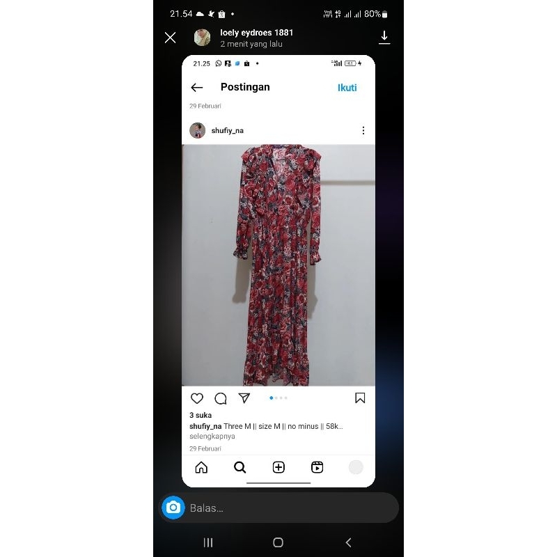 dress Three M  preloved