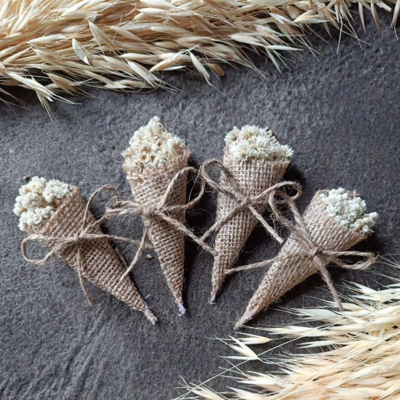 buket bunga kering buket 9cm bunga edelweiss buket bunga mini