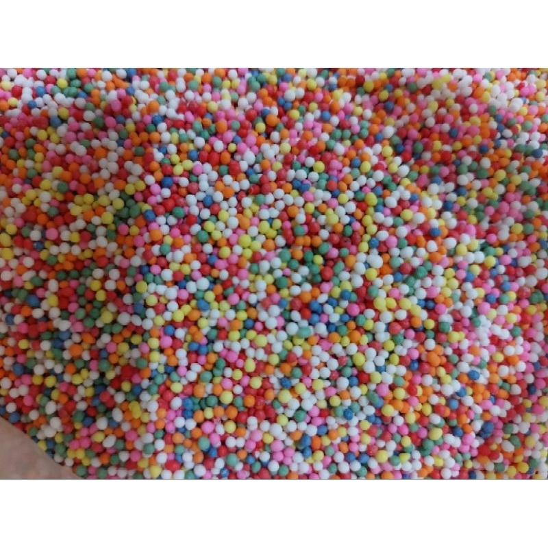 

Spikel/Sugar Sprinkel/Manik Manik/Gula Trimit/Sugar Beads/Butir Warna Warni/Butir Rainbow Repack 1Kg