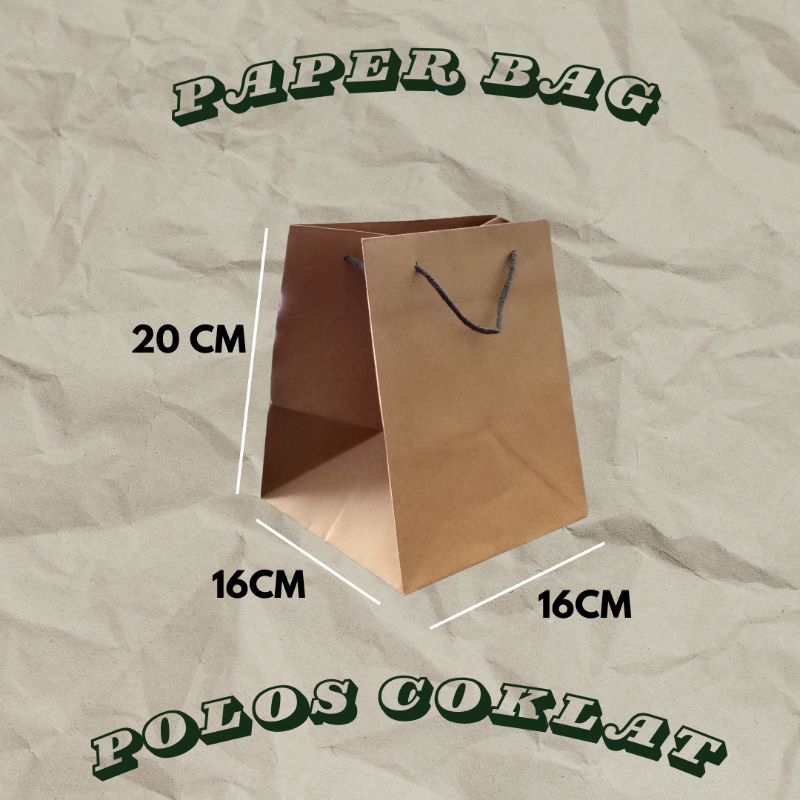 

Paper Bag Polos 16x16x20cm