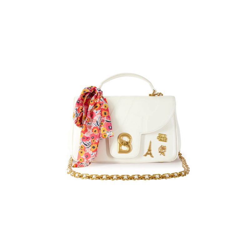 Buttonscarves - Emily Alma Flap Bag Medium - Le Blanc