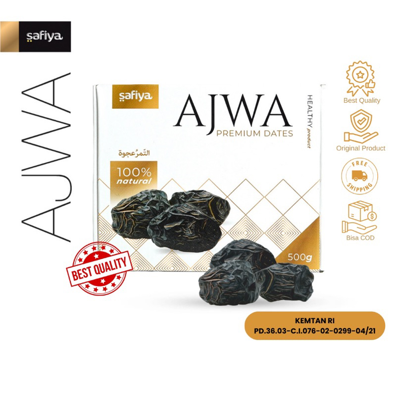 

Kurma Ajwa 500 gram isian hampers Kurma Nabi kemasan dus premium Asli Madinah Authentic Safiya Food oleh oleh haji dan umroh makassar