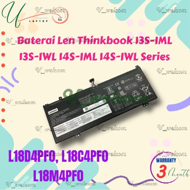 Baterai Lenovo Thinkbook 13S 13S-IML 13S-IWL 14S-IML 14S-IWL
