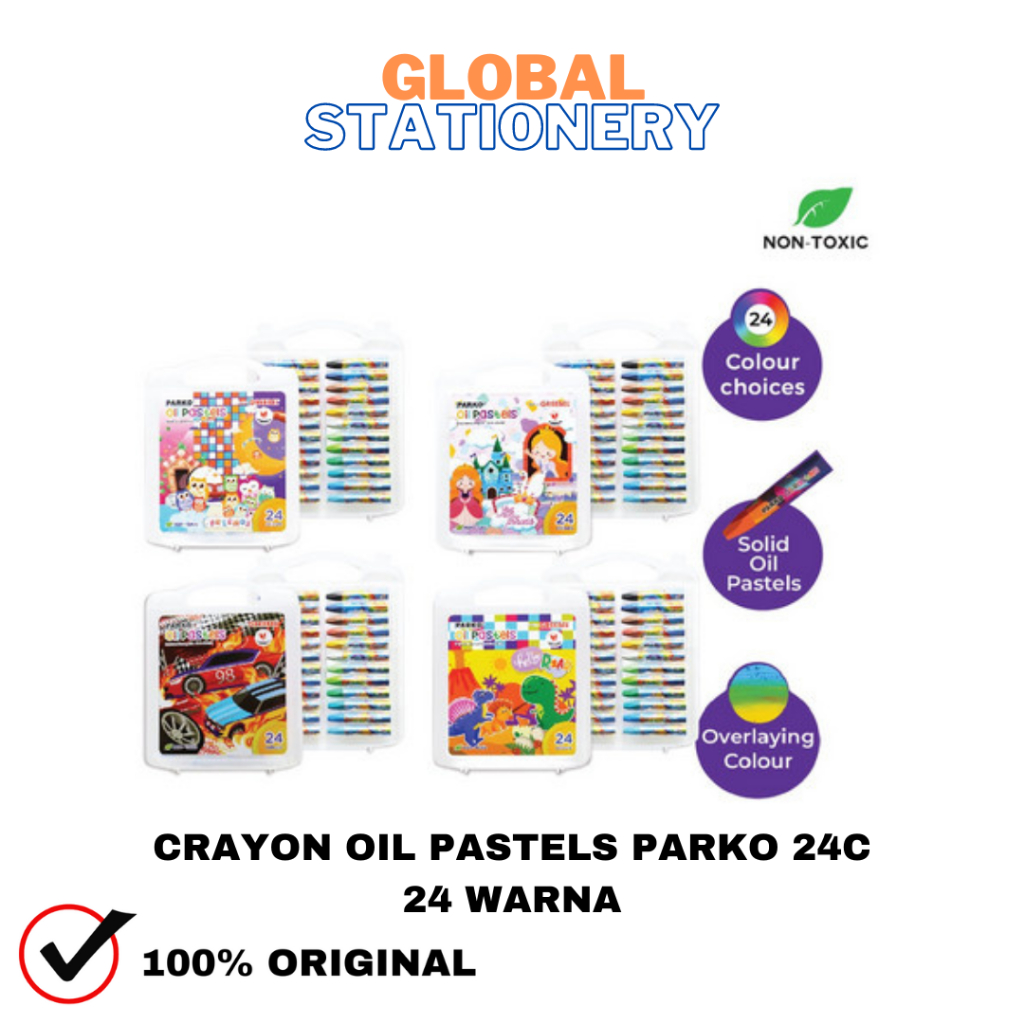 

CRAYON OIL PASTELS CRAYON MINYAK PARKO GREEBEL 24 WARNA