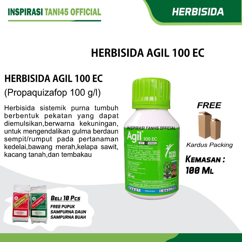 [COD]Agil 100 EC Herbisida 100ml /Herbisida Agil 100 EC 100 ml Super/Obat Pertanian Agil Original