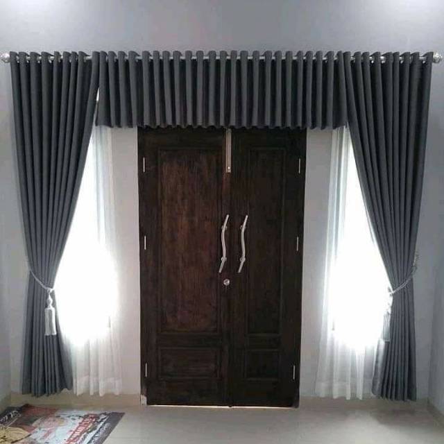 Gorden Set Poni Blackout Terbaru Cantik Jendela Ruang Tamu