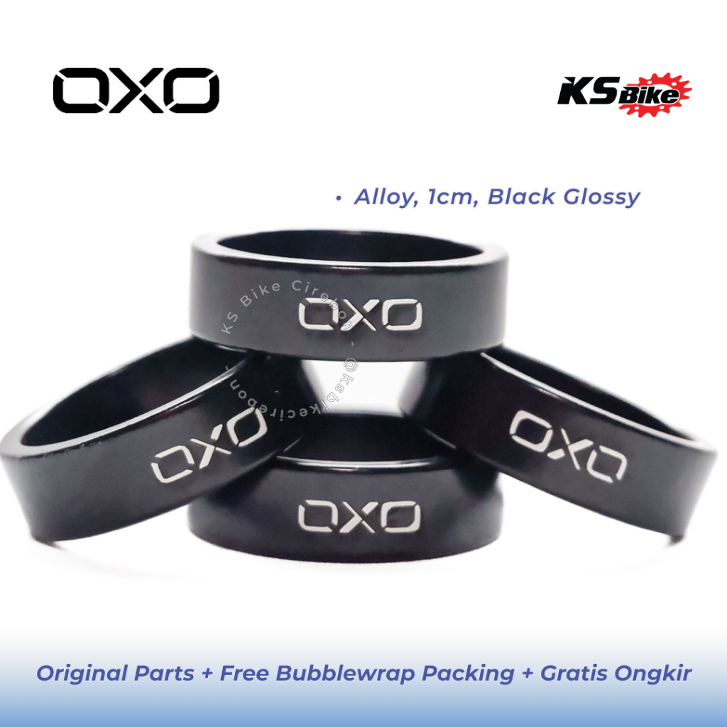 Ring Spacer Sepeda Fork OXO 10mm 1cm Hitam Headset Stem Ring Peninggi Stang