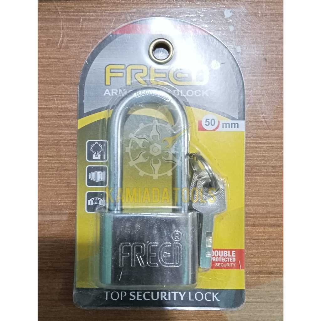 Gembok Pagar Leher Panjang/Gembok Panjang 50mm/Gembok 50mm Tangkai Panjang