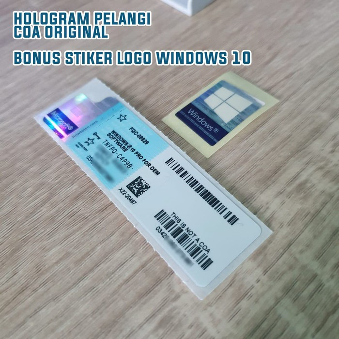 Key stiker coa Windows 10 Pro