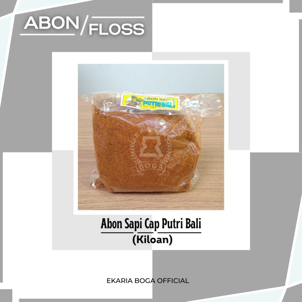 

FLOSS | ABON SAPI CAP PUTRI BALI | ABON PUTRI BALI KILOAN 100GR