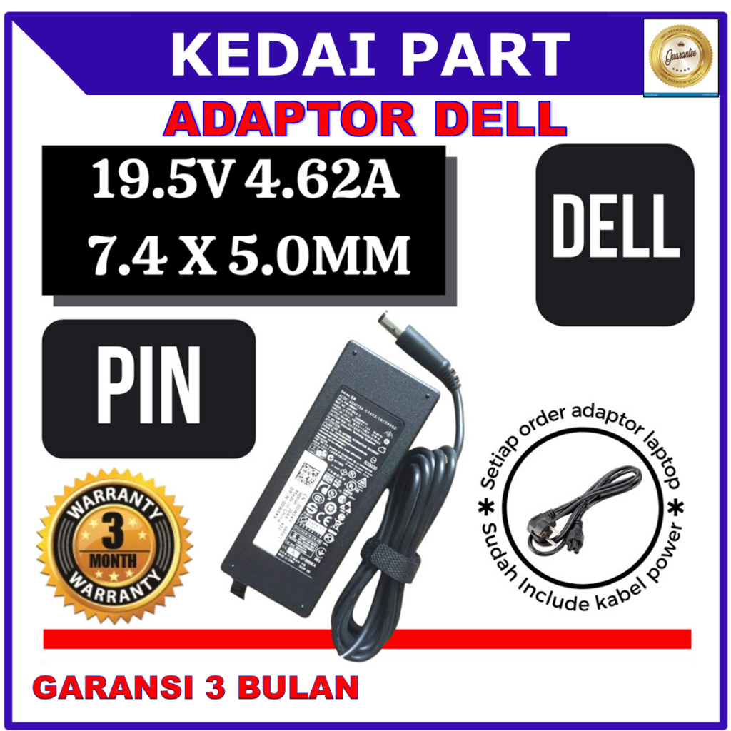 ADAPTOR CHARGER DELL INSPIRON 1720 1721 1750 1764 300M 500M 510M ORI