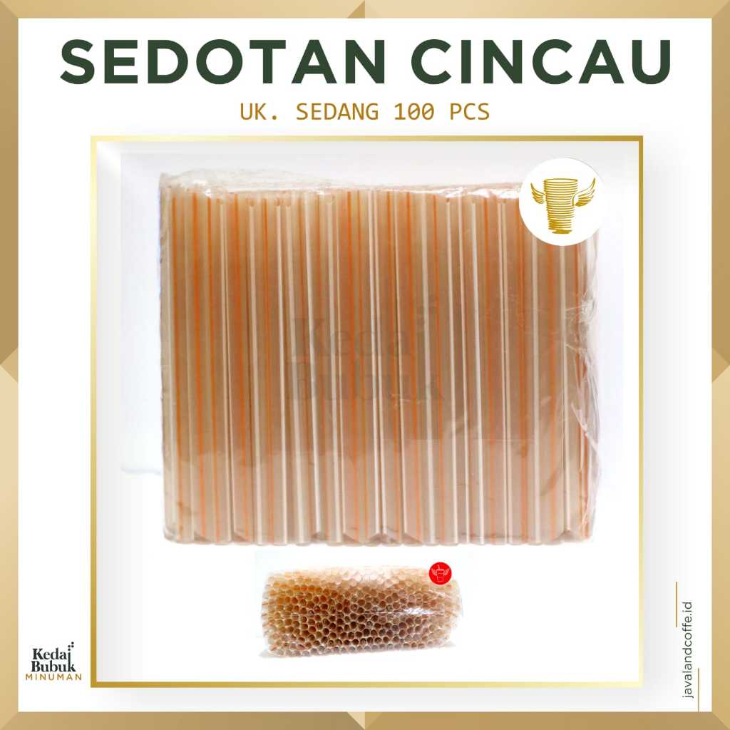Sedotan Cincau Garis (Bubble 818 Bening Garis 220Pcs) | Peralatan Usaha Minuman