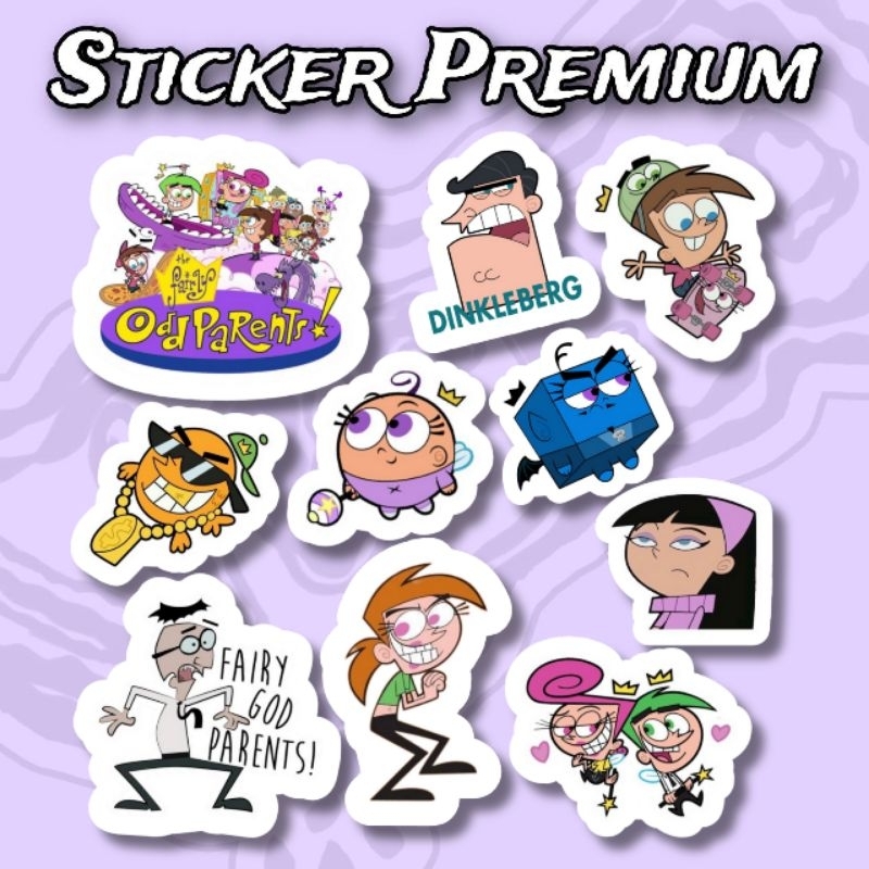 

Sticker Fairy OddParents Pack 10pcs Premium Waterproof