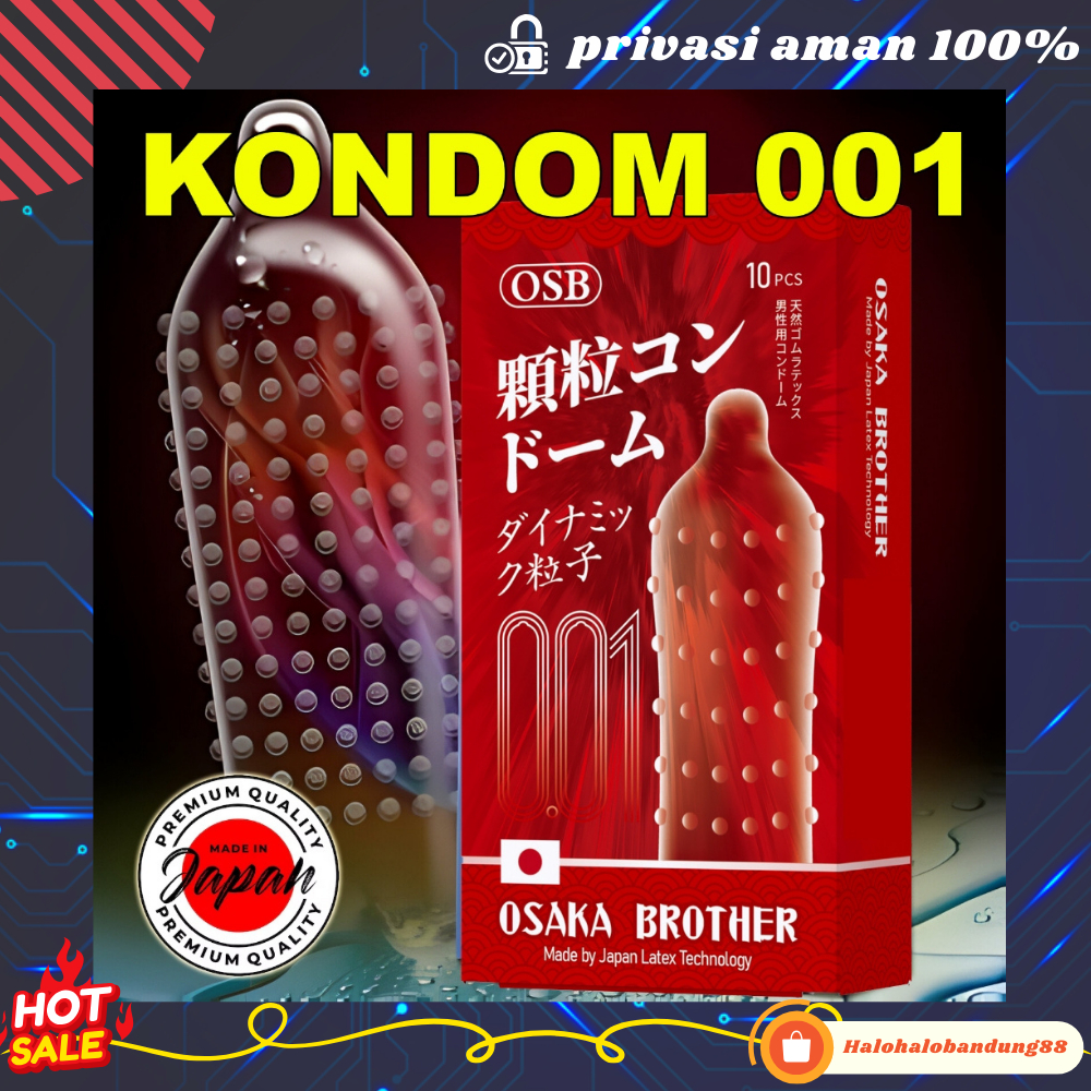 Kondom Pria 001 Delay Lubricant Premium - Kondom Tahan Lama Tertipis Berduri Bersisik dan Bergerigi