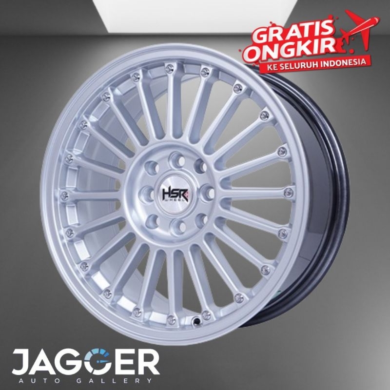 Velg mobil hsr wheel jjc ring 16 hole 4x100 silver
