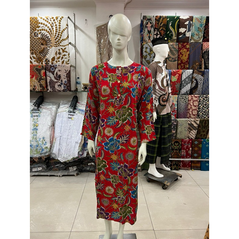 batik kencana ungu lengan panjang jumbo