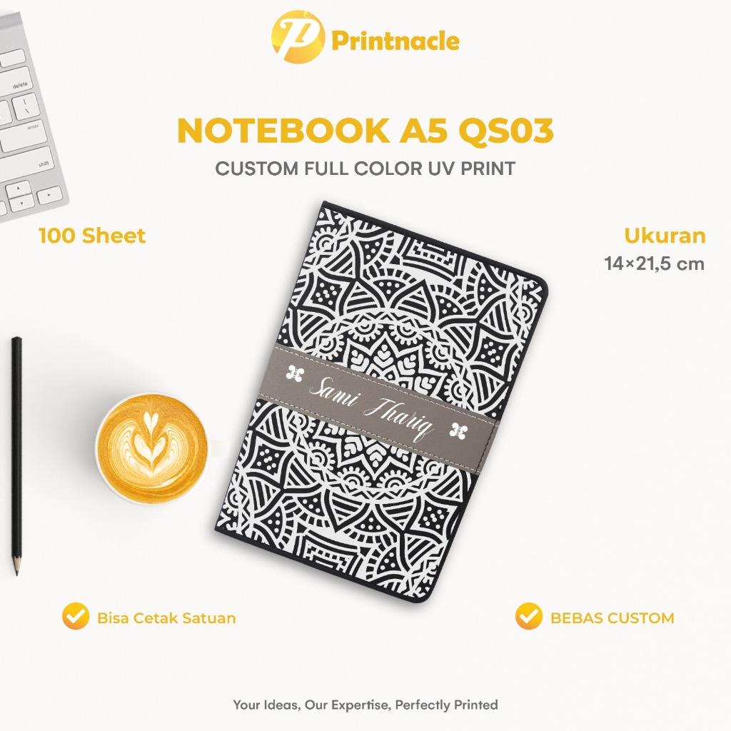 

Custom Notebook A5 QS03 Cetak Custom Uv Print Buku Agenda Diary